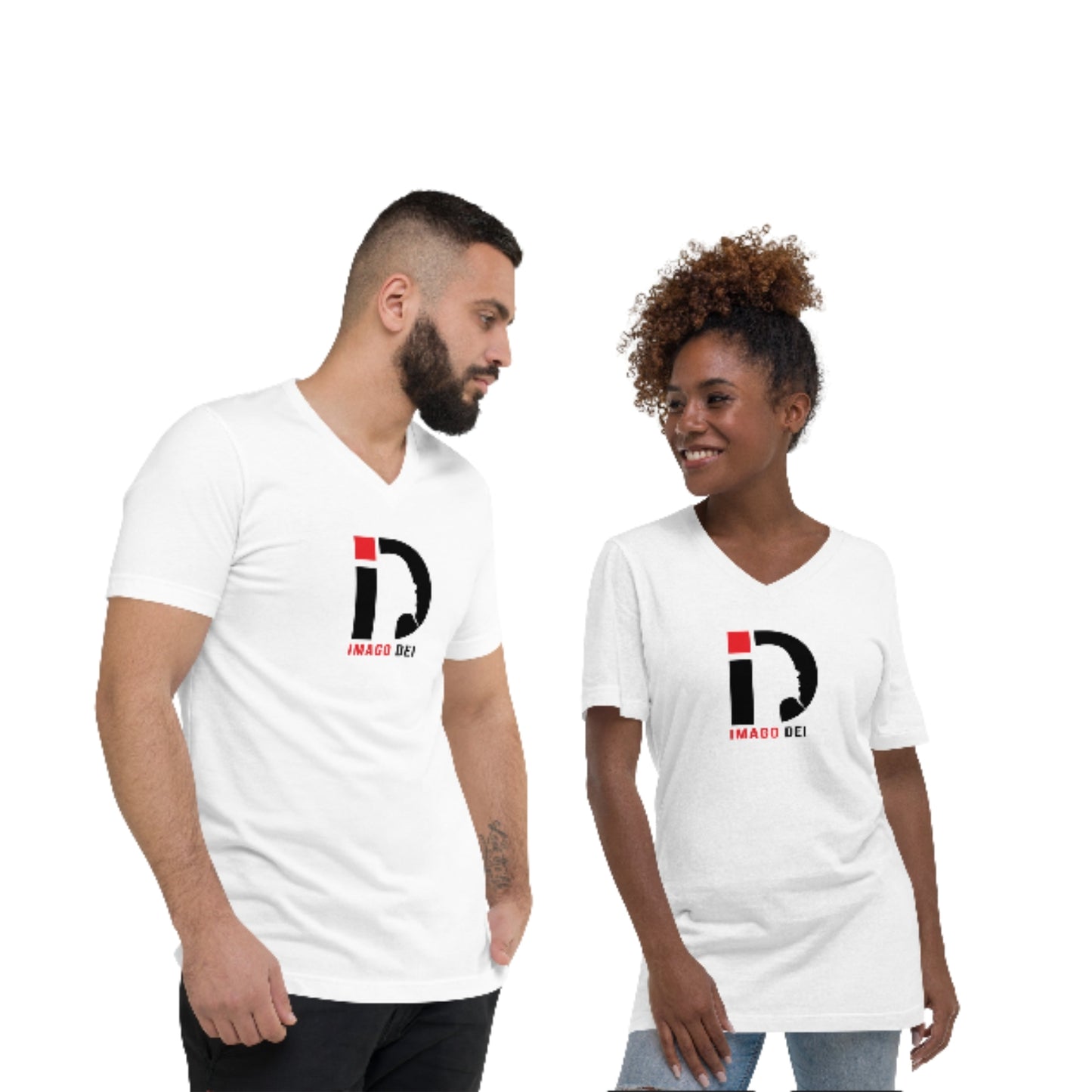 Unisex Short Sleeve V-Neck T-Shirt
