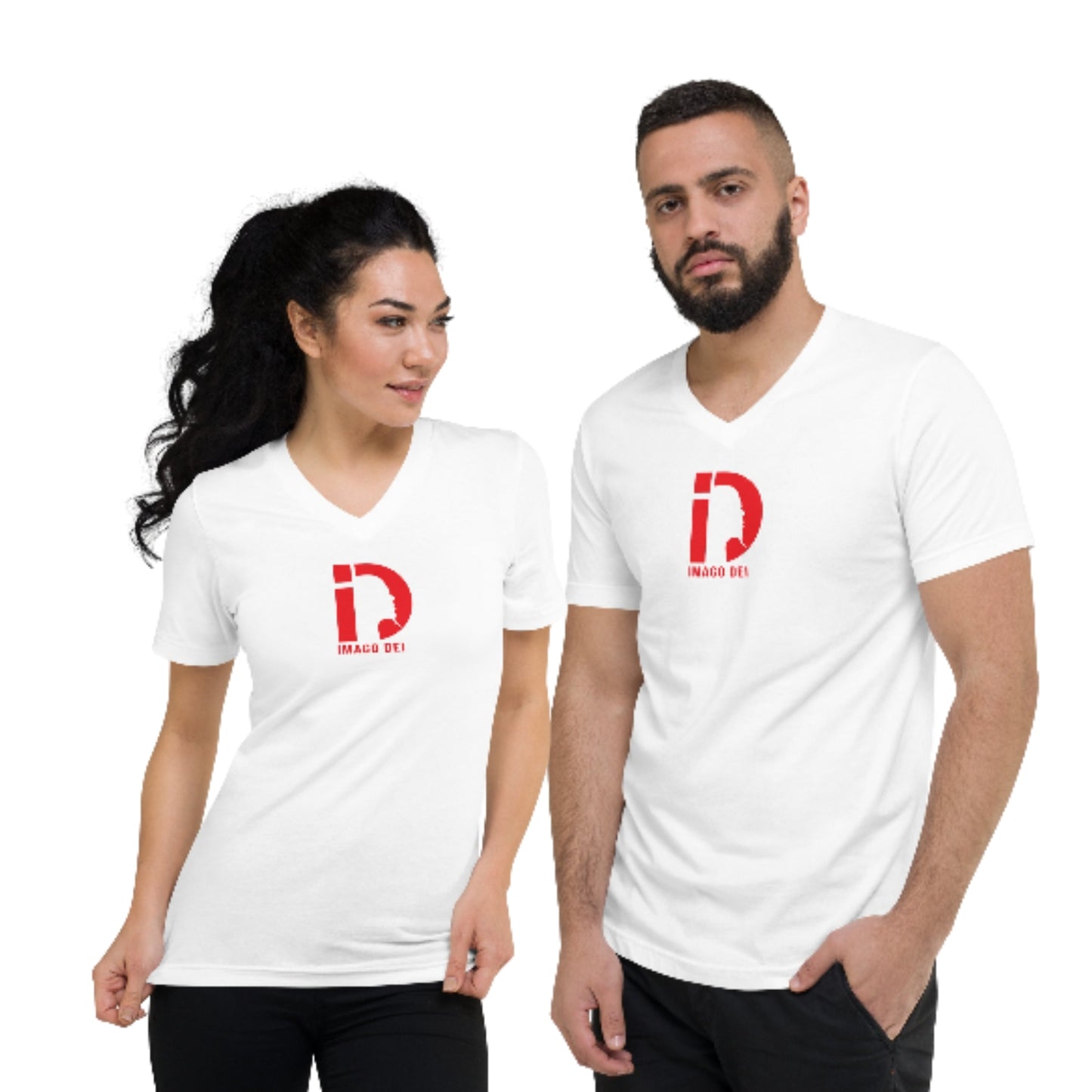 Unisex Short Sleeve V-Neck T-Shirt
