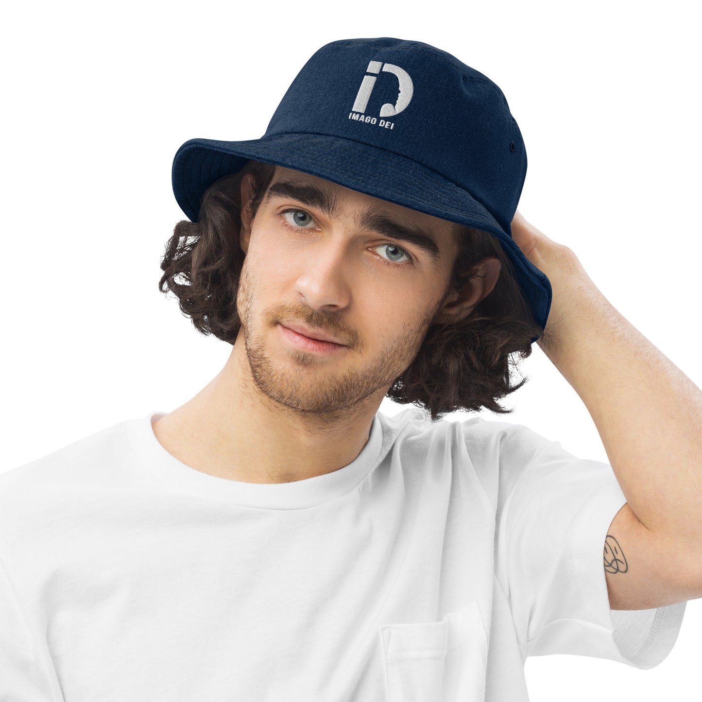 Denim bucket hat