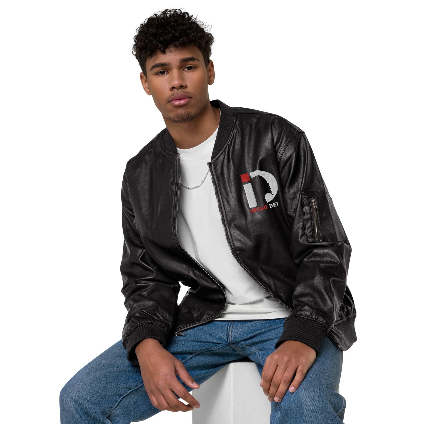 Leather Bomber Jacket