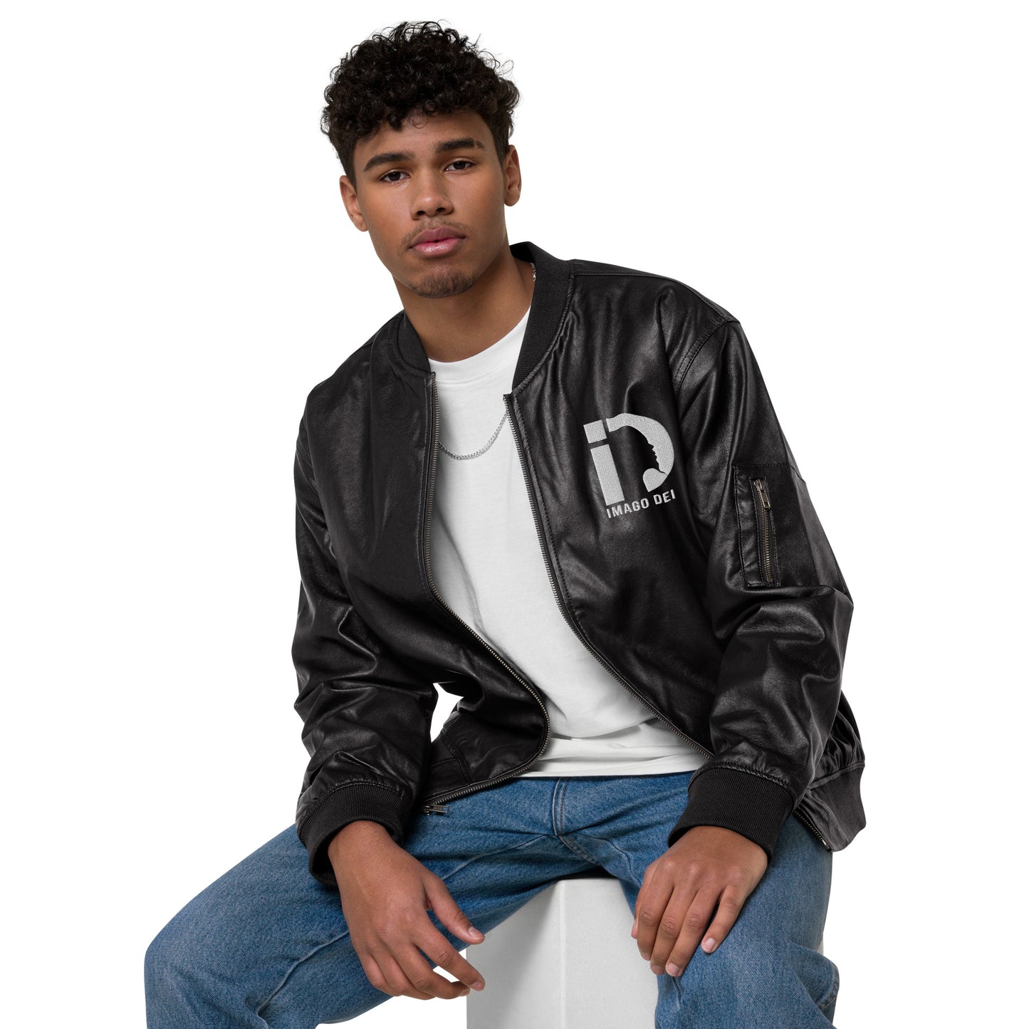 Leather Bomber Jacket