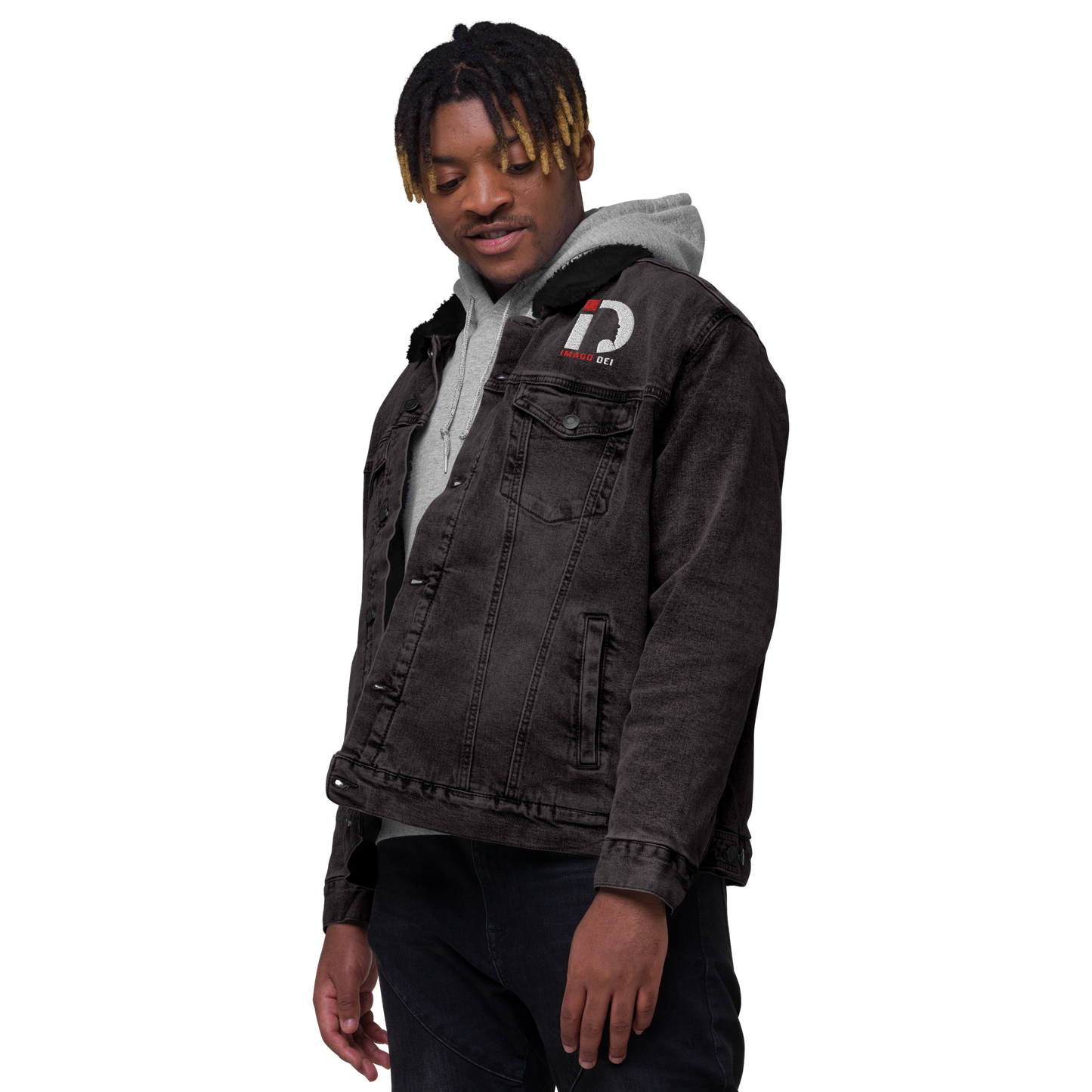 Unisex denim sherpa jacket
