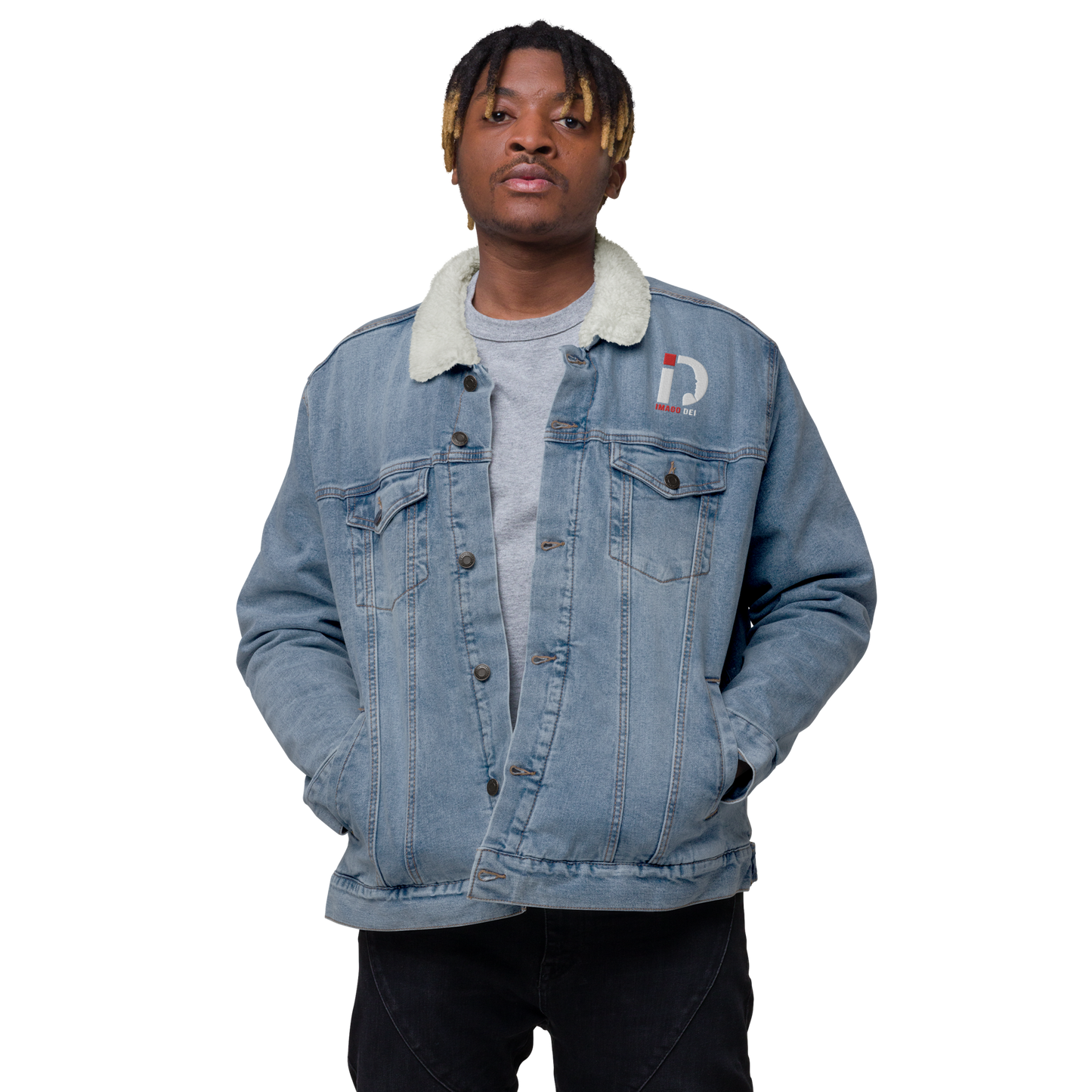 Unisex denim sherpa jacket
