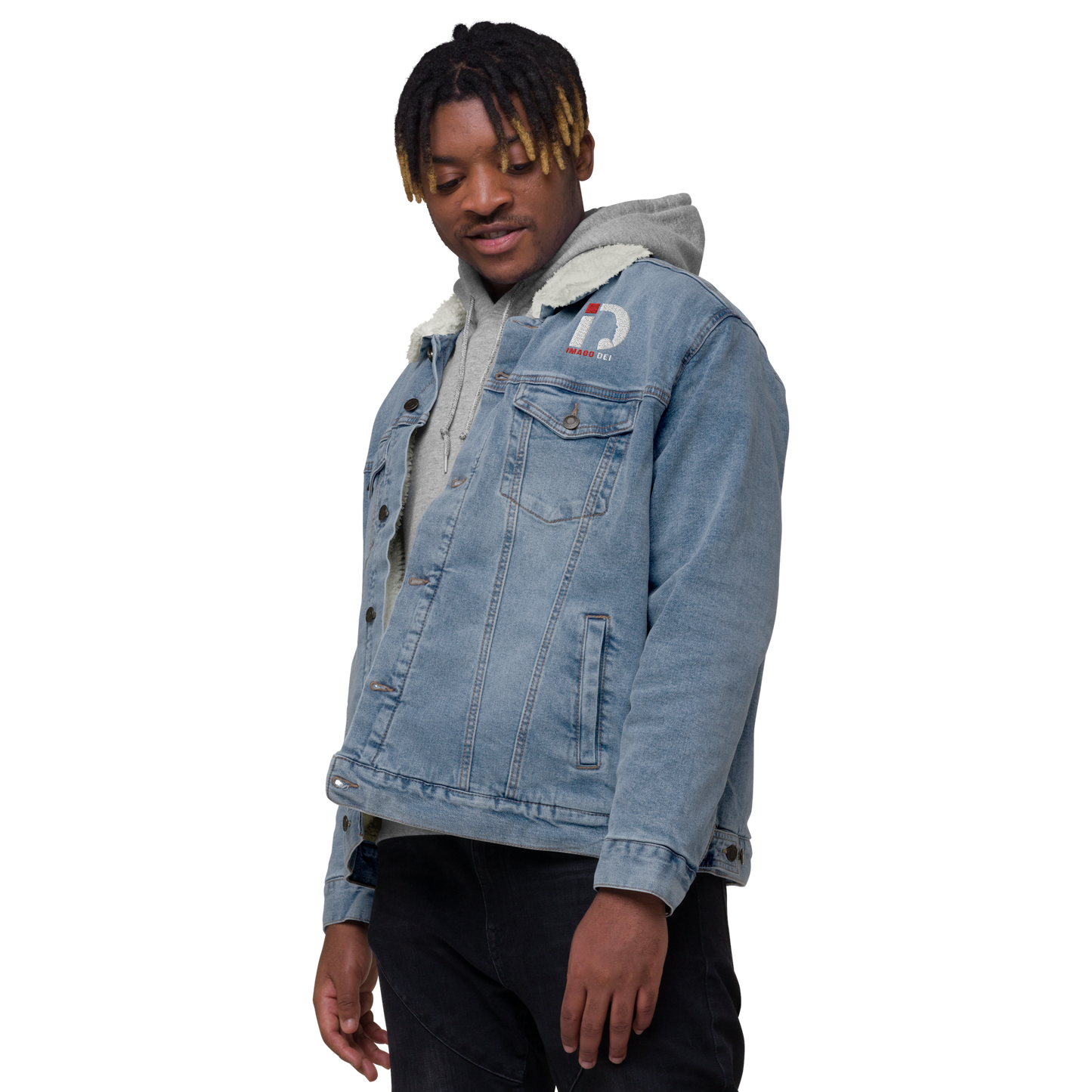 Unisex denim sherpa jacket