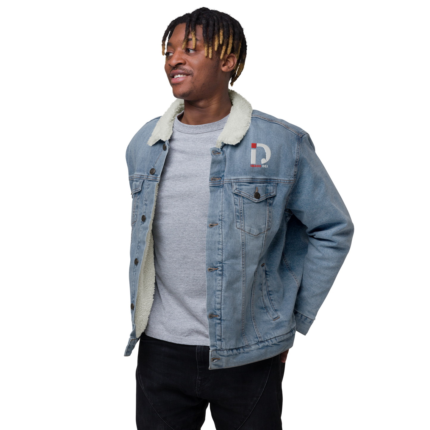 Unisex denim sherpa jacket