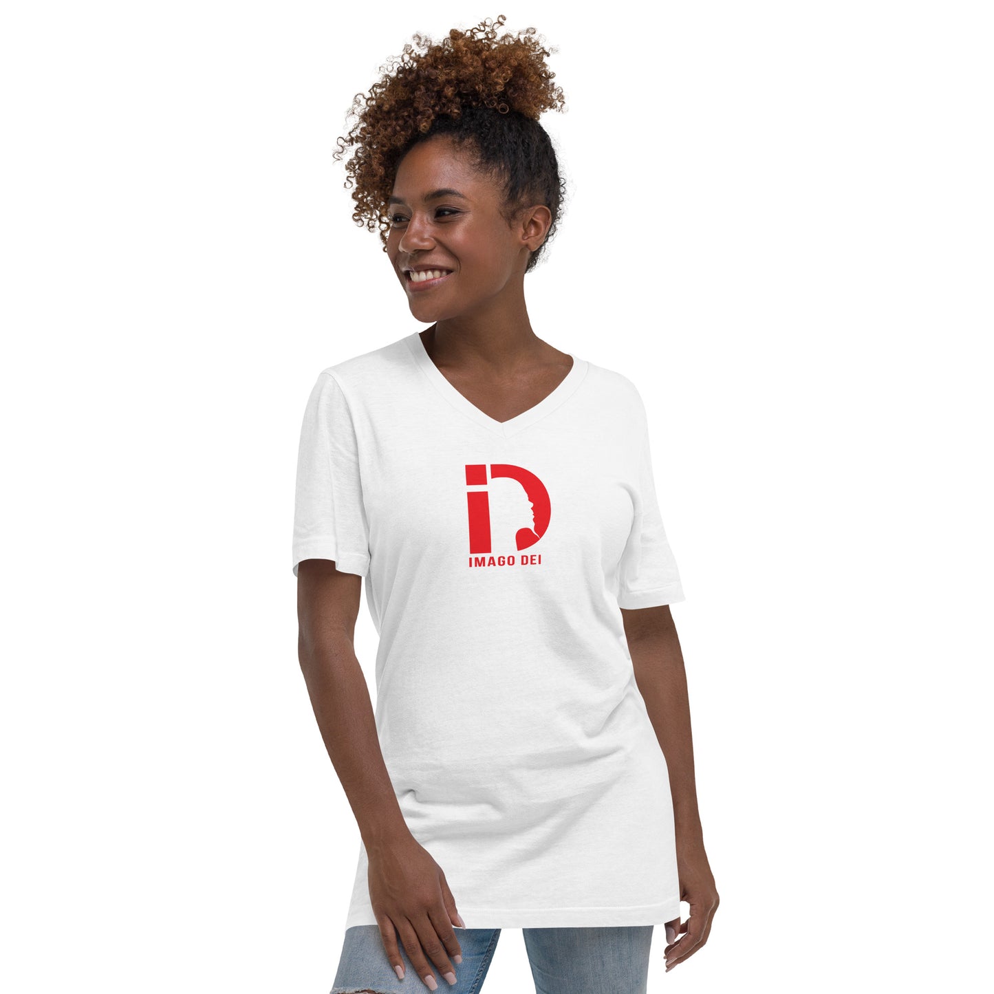 Unisex Short Sleeve V-Neck T-Shirt